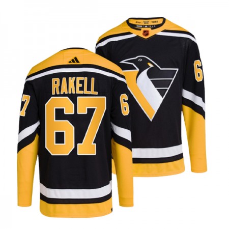 Män Ishockey Pittsburgh Penguins tröja Rickard Rakell 67 Adidas 2022-23 Svart Reverse Retro 2.0 Authentic